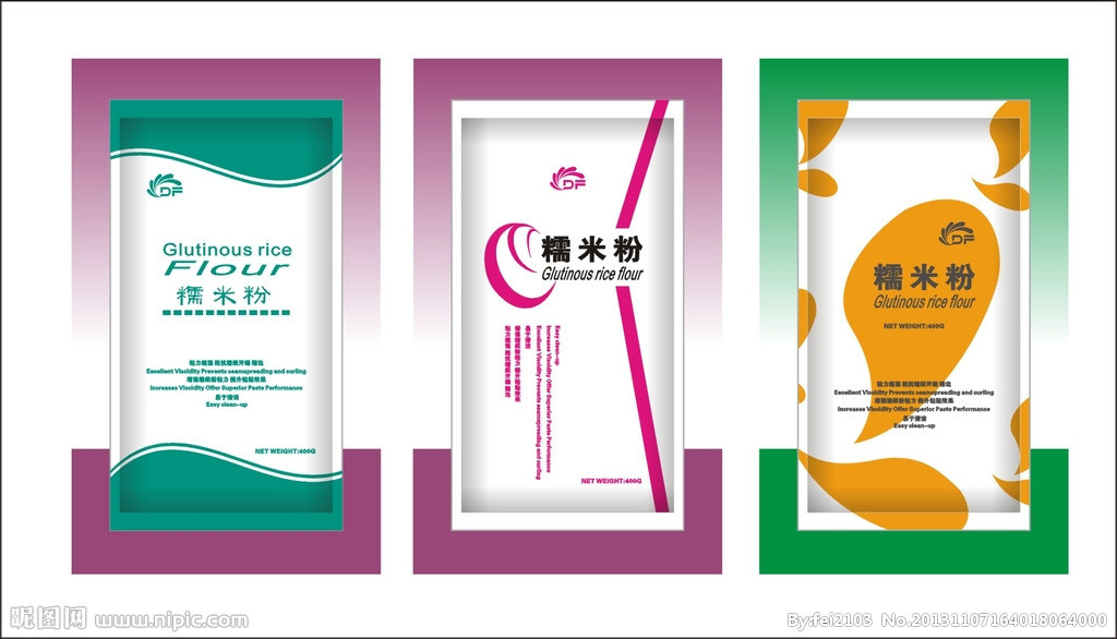 糯米膠包裝與廣告設計中的矢量圖應用